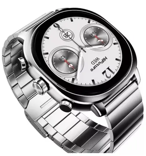 Часовник, HiFuture AIX  Silver,  1.43"AMOLED, 466*466, Powered by Dual Core & Syntra AI, Bluetooth Call, 1ATM Waterproof, Sixth Generation Health Sensor, Stainless Steel, Up to 10 days daily use - image 2