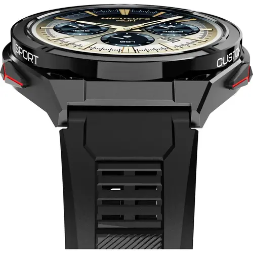 Часовник, HiFuture Active Black Red, *1.43" AMOLED, Dual Band GPS +Compass + Altimeter 466*466, Powered by Dual Core & Syntra AI, Bluetooth Call, 5ATM Waterproof, 24/7 True Heart Rate & Blood Oxygen Sensor, Up to 10 days daily use - image 3