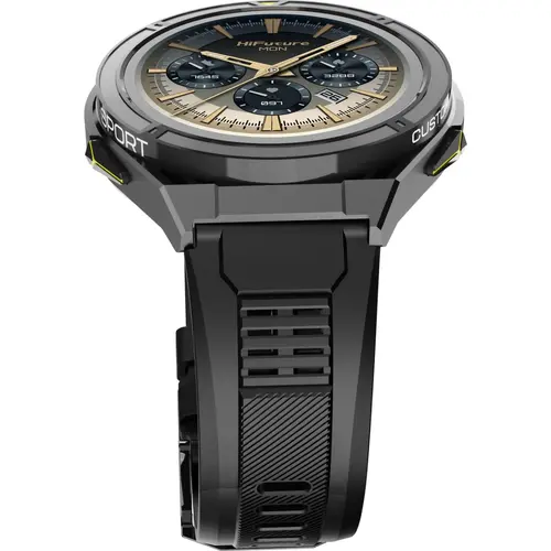 Часовник, HiFuture Active Black Yellow, *1.43"  AMOLED, Dual Band GPS +Compass + Altimeter 466*466, Powered by Dual Core & Syntra AI, Bluetooth Call, 5ATM Waterproof, 24/7 True Heart Rate & Blood Oxygen Sensor, Up to 10 days daily use - image 3