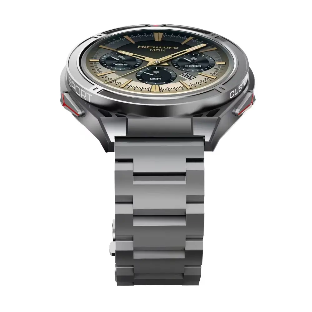 Часовник, HiFuture Active Silver, *1.43" AMOLED, Dual Band GPS +Compass + Altimeter 466*466, Powered by Dual Core & Syntra AI, Bluetooth Call, 5ATM Waterproof, 24/7 True Heart Rate & Blood Oxygen Sensor, Up to 10 days daily use - image 3