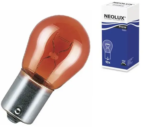 ΛΑΜΠΑ ΑΥΤΟΚΙΝΗΤΟΥ N581 PY21W 12V BAU15S ΧΩΡΙΣ ΣΥΣΚΕΥΑΣΙΑ NEOLUX OSRAM - 1