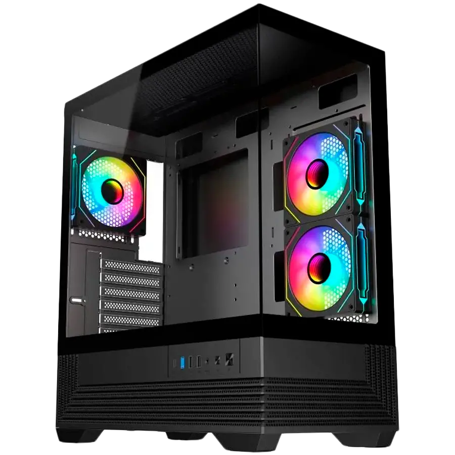 Κουτί υπολογιστή V-GAMING DARK REAPER VG-DR3F USB3.0 USB2.0 Type C χωρίς τροφοδοτικό Μαύρο