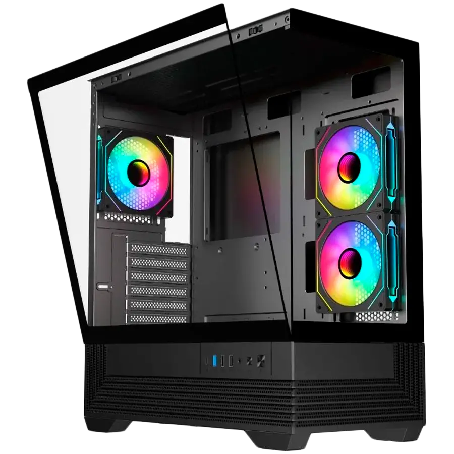Chassis V-GAMING DARK REAPER VG-DR3F USB3.0 USB2.0 Type C without PSU Black - image 2
