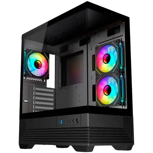 Carcasă V-GAMING DARK REAPER VG-DR3F USB3.0 USB2.0 Type C fără sursă Negru