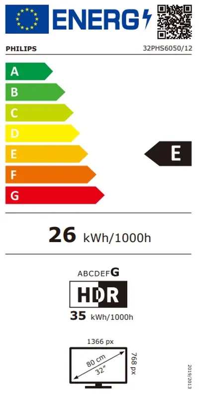 Телевизор, Philips 32PHS6050/12, 32" HD DLED 1366x768p, 60Hz, DVB-T/T2/T2-HD/C/S/S2, HDR 10, HLG, Dolby Audio, Smart, Titan, Pixel Plus HD, 8GB, HDMI*3, USB*2, 802.11n, 12W RMS, Black - image 3