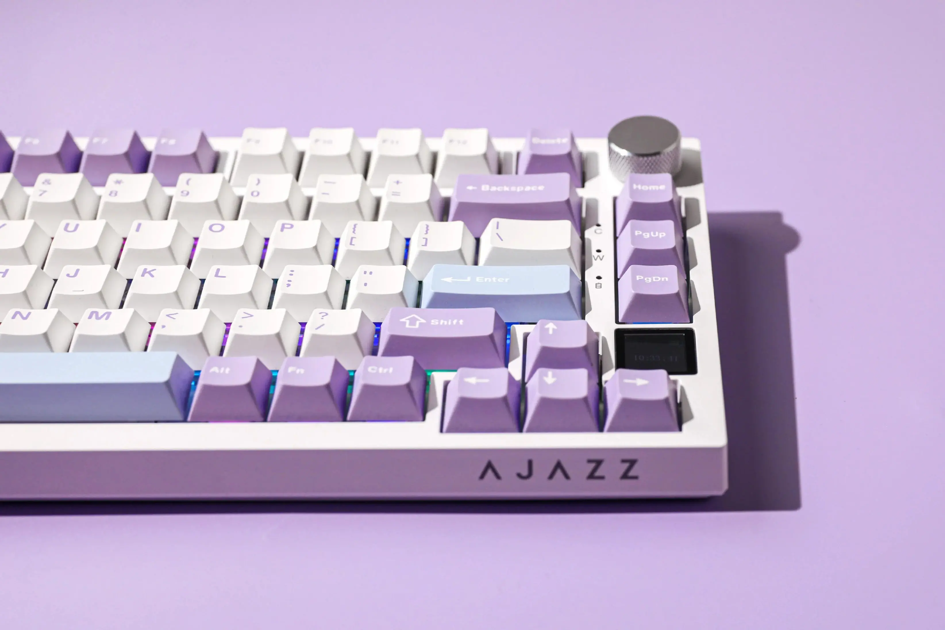 Ajazz μηχανικό gaming πληκτρολόγιο Wireless Gaming Mechanical Keyboard AK820 PRO - Flying Fish [Linear] (Αγγλικό US), Μωβ - image 8