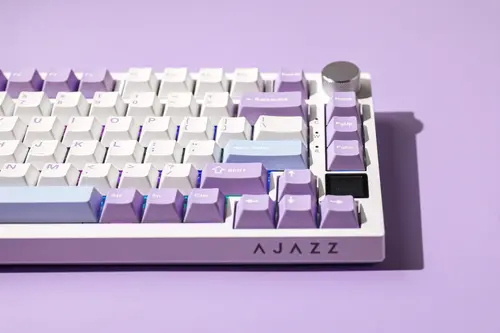 Ajazz геймърска механична клавиатура Wireless Gaming Mechanical Keyboard AK820 PRO - Flying Fish [Linear] (English US), Purple - image 8
