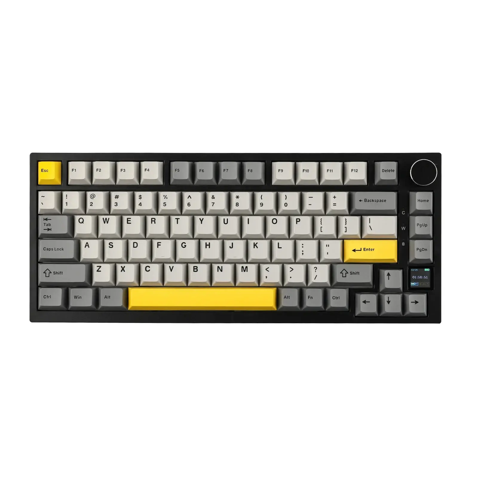 Ajazz геймърска механична клавиатура Wireless Gaming Mechanical Keyboard AK820 PRO - Flying Fish [Linear] (English US), Black, Gray - image 1