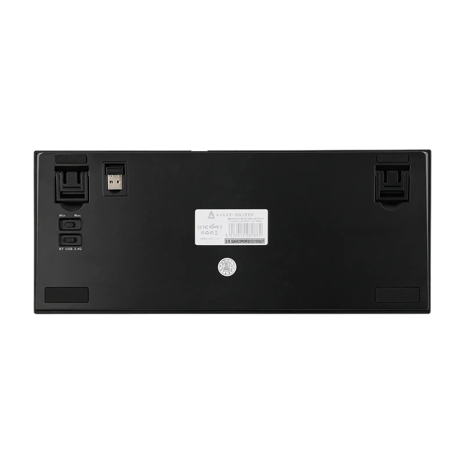 Ajazz геймърска механична клавиатура Wireless Gaming Mechanical Keyboard AK820 PRO - Flying Fish [Linear] (English US), Black, Gray - image 4