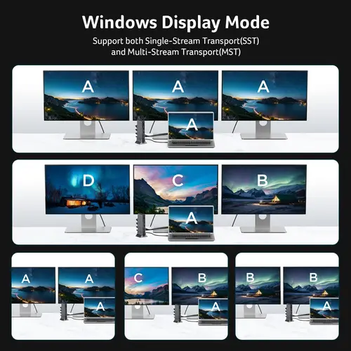 Докинг станция, Acer Type C Universal docking station 15in1, 2 x HDMI 4K@60Hz, 1 x DP 8k@30Hz, 5 x USB A, 1 x USB C, 1 x RJ45, 1x SD /Micro SD, 1 x TF, 1 x Audio  3.5mm jack, Windows, ChromeOS, macOS, Gray - image 2