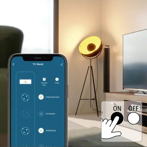 HAMA Έξυπνος πολύπριζο Wi-Fi 2.4Ghz, 4 υποδοχές, 4xUSB, 1.7 m, λευκό - 8