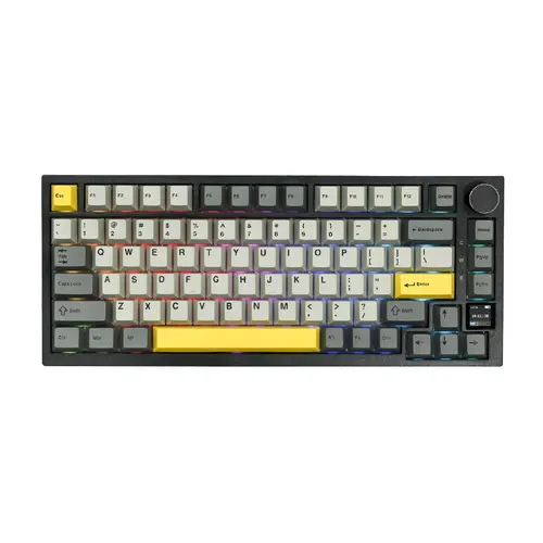 Ajazz геймърска механична клавиатура Wireless Gaming Mechanical Keyboard AK820 PRO - Gift Switch [Linear] (English US), Black, Gray
