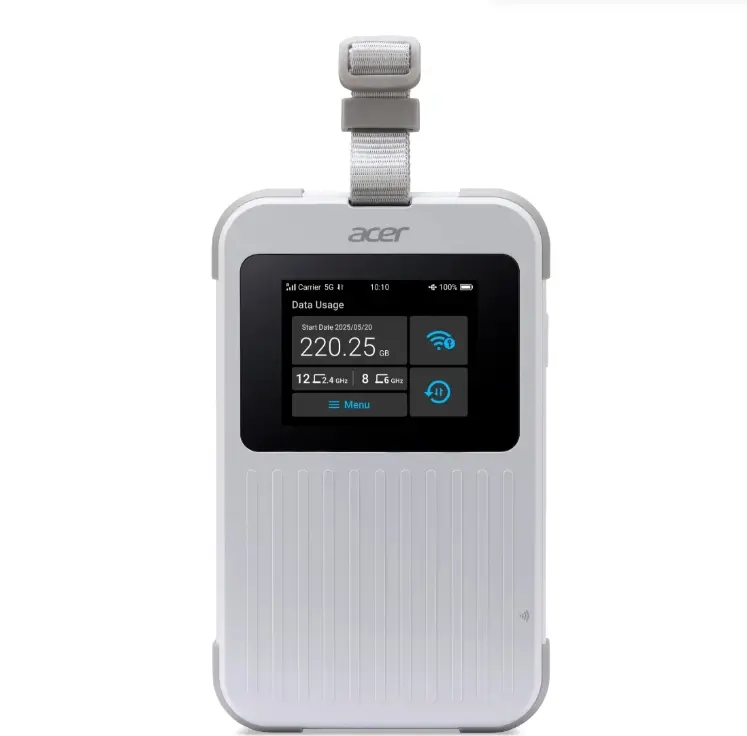 Accesoriu, Acer Wi-Fi 5G Mobile Hotspot cu Nano SIM (4FF), eSIM cu până la 10 profiluri, până la 20 de dispozitive conectate folosind 6GHz, baterie - image 2