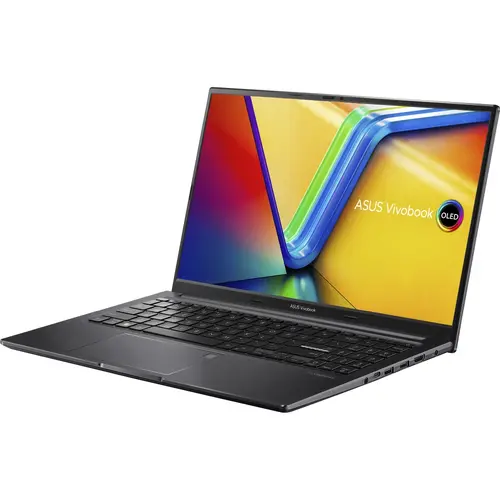 Лаптоп, Asus Vivobook M1505YA-MA130W, AMD Ryzen R7-7730U, 15.6 " OLED (2880X1620) 16:9 16GB LPDDR4 (8 GB on BD),512 GB SSD,Backlit Chiclet Keyboard , Windows 11 Home, Black - image 1