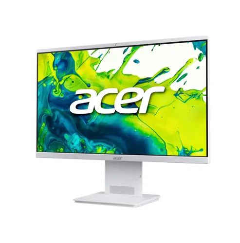 Настолен компютър - всичко в едно, Acer Aspire S24-B, 23.8'' AiO FHD (1920x1080) IPS 144Hz, Intel Core Ultra 7 155H (up to 4.80GHz, 24MB), 16GB DDR5, 1TB SSD, Intel Arc Graphics, no DVD, WiFi 7 & BT 5.4, 90W AC adapter, FHD IR cam, KBD & Mouse Wireless, No OS, Silver