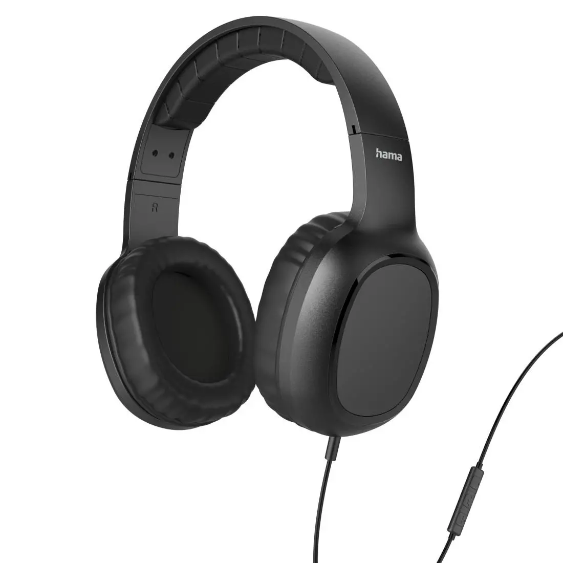 HAMA Слушалки с микрофон "Fun C", USB-C, водач за кабел от едната страна, черни - image 6
