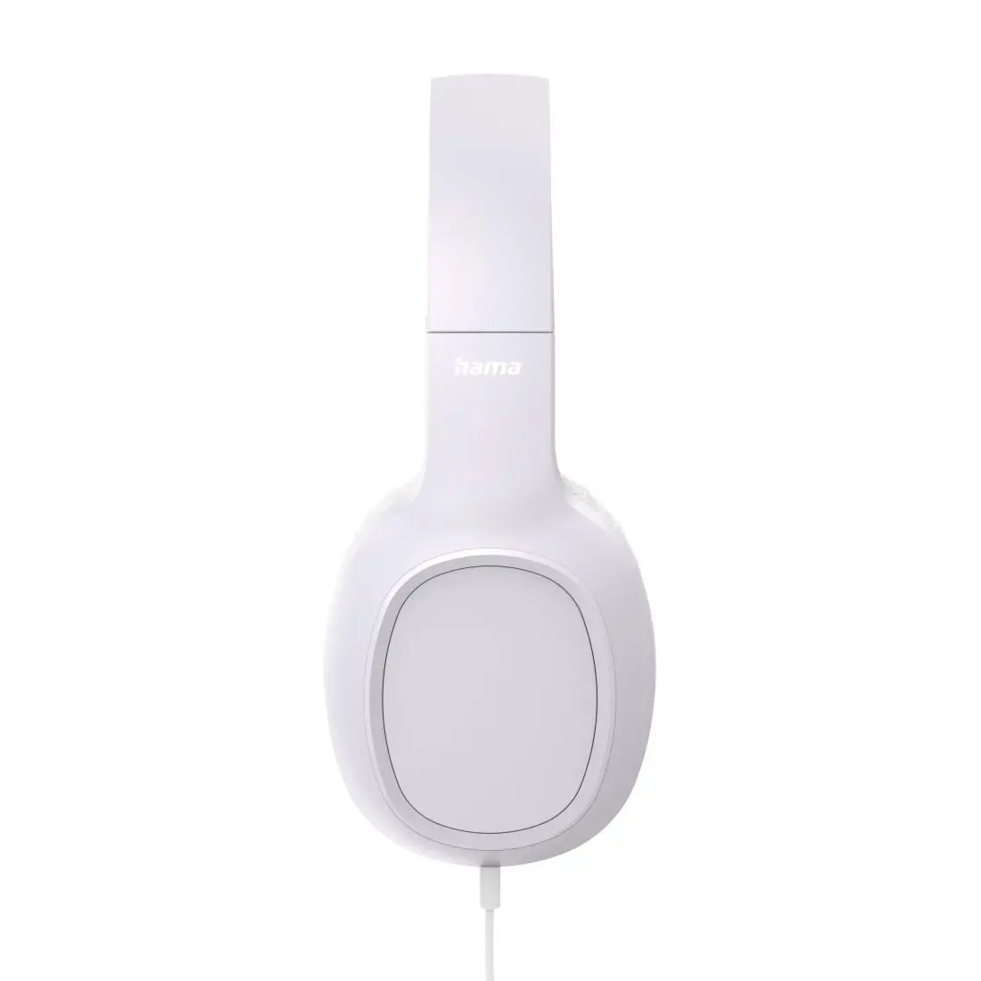 HAMA Ακουστικά με μικρόφωνο "Fun C", USB-C, οδηγός καλωδίου από τη μία πλευρά, λευκά - image 2