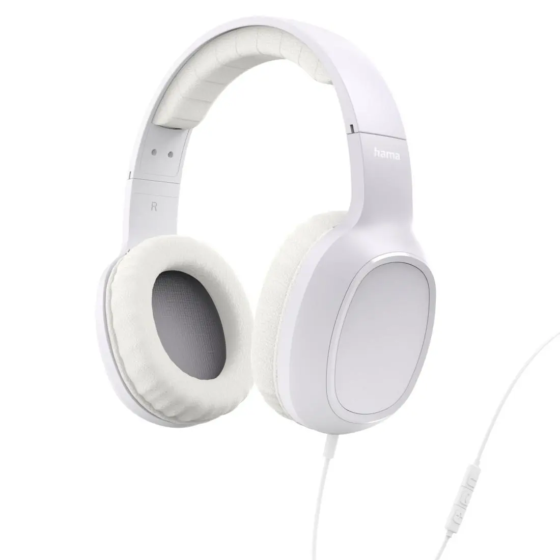 HAMA Слушалки с микрофон "Fun C", USB-C, водач за кабел от едната страна, бели - image 6