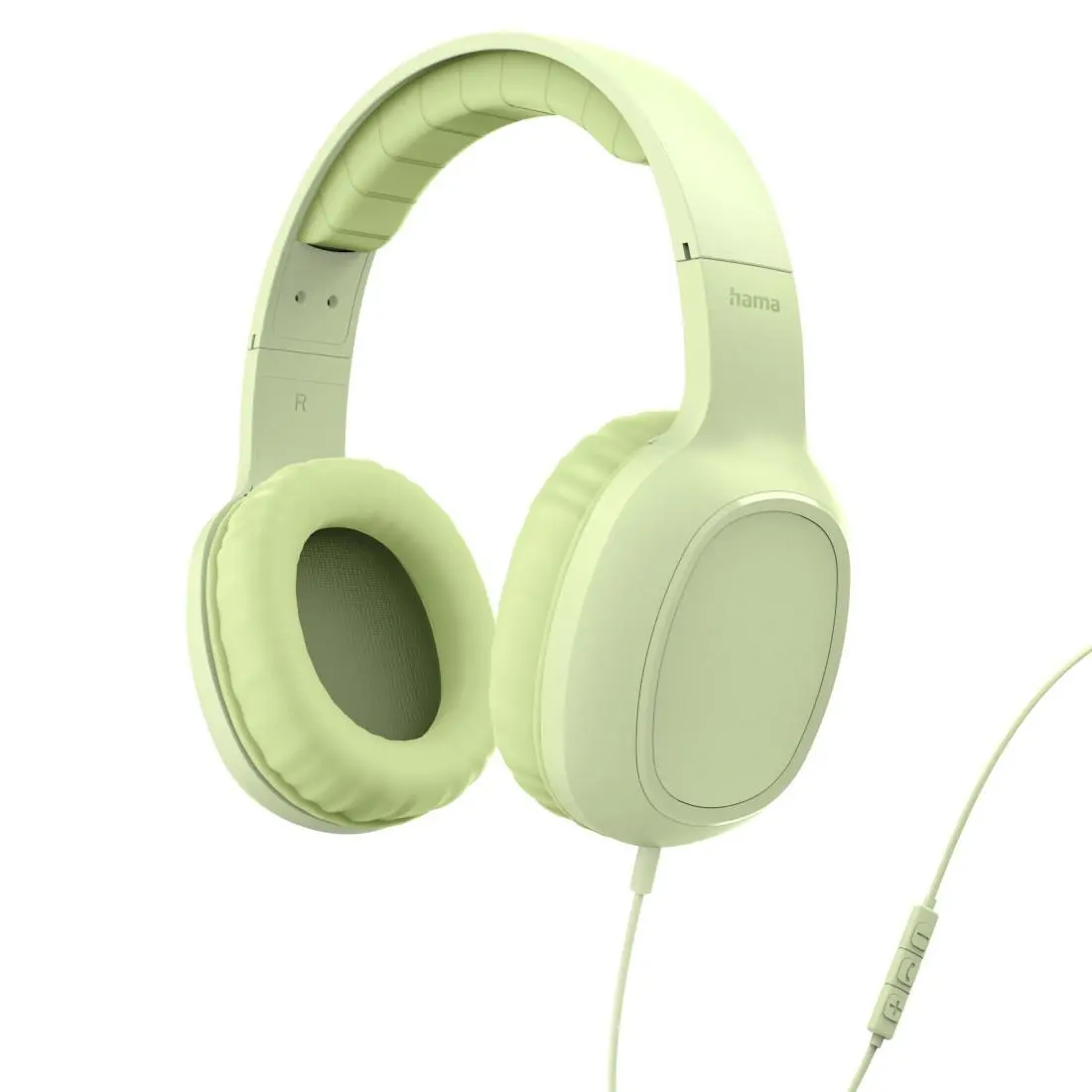 HAMA Слушалки с микрофон "Fun C", USB-C, водач за кабел от едната страна, зелени - image 6