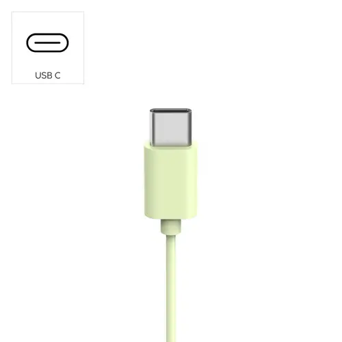 HAMA Слушалки с микрофон "Fun C", USB-C, водач за кабел от едната страна, зелени - image 8