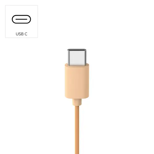HAMA Căști cu microfon "Fun C", USB-C, ghidaj de cablu pe o singură parte, Portocaliu - 9