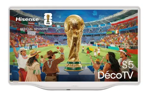 Телевизор, Hisense 32" S5Q, Full HD 1920x1080, QLED, 220 nits, HDR, HLG, DTS HD, Light Sensor, Dolby Audio, Smart TV, WiFi, WiFi Direct, 2xHDMI, 2xUSB, LAN, CI+, DVB-T2/C/S2, White