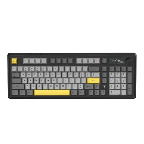 Ajazz геймърска механична клавиатура Wireless Gaming Mechanical Keyboard AK980 V2 - Gift Switch [Linear] (English US), Black, Gray - image 1