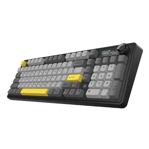 Ajazz геймърска механична клавиатура Wireless Gaming Mechanical Keyboard AK980 V2 - Gift Switch [Linear] (English US), Black, Gray - image 2