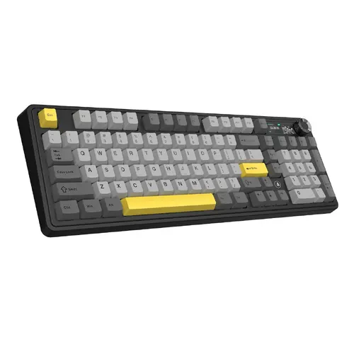 Ajazz геймърска механична клавиатура Wireless Gaming Mechanical Keyboard AK980 V2 - Gift Switch [Linear] (English US), Black, Gray - image 5