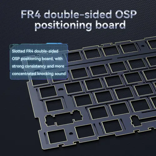 Ajazz геймърска механична клавиатура Wireless Gaming Mechanical Keyboard AK980 V2 - Gift Switch [Linear] (English US), Black, Gray - image 9