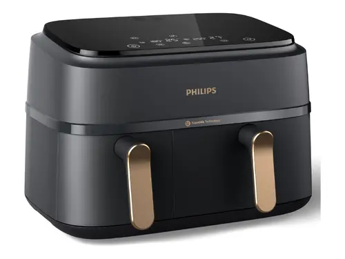PHILIPS Airfryer Series 3000 cu coș dublu, ecran tactil cu 8 setări prestabilite, capacitate 9L - 1