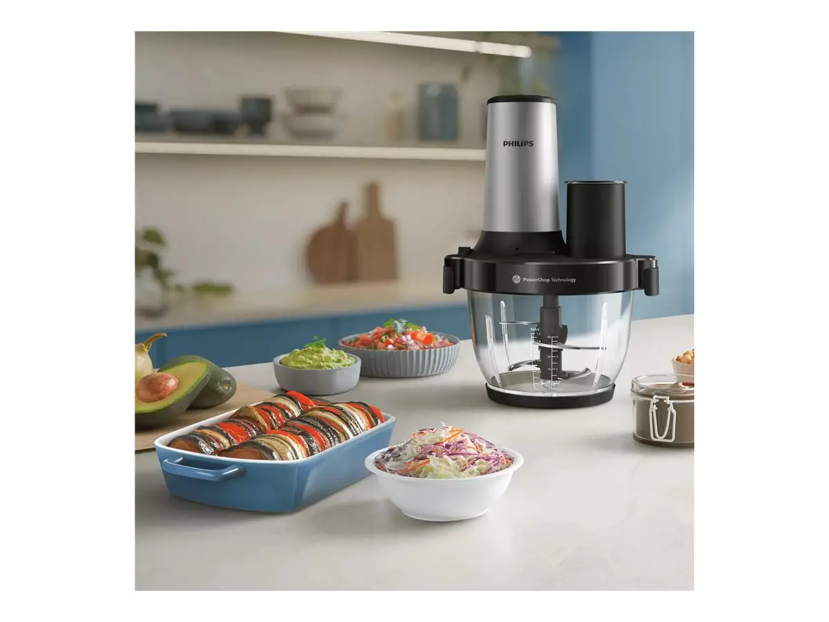 PHILIPS Уред за нарязване 3в1 Series 3000 450W PowerChop technology купа 2л 4 скорости - image 3