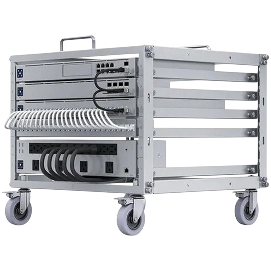UniFi open frame 6U mobile rack, tool less