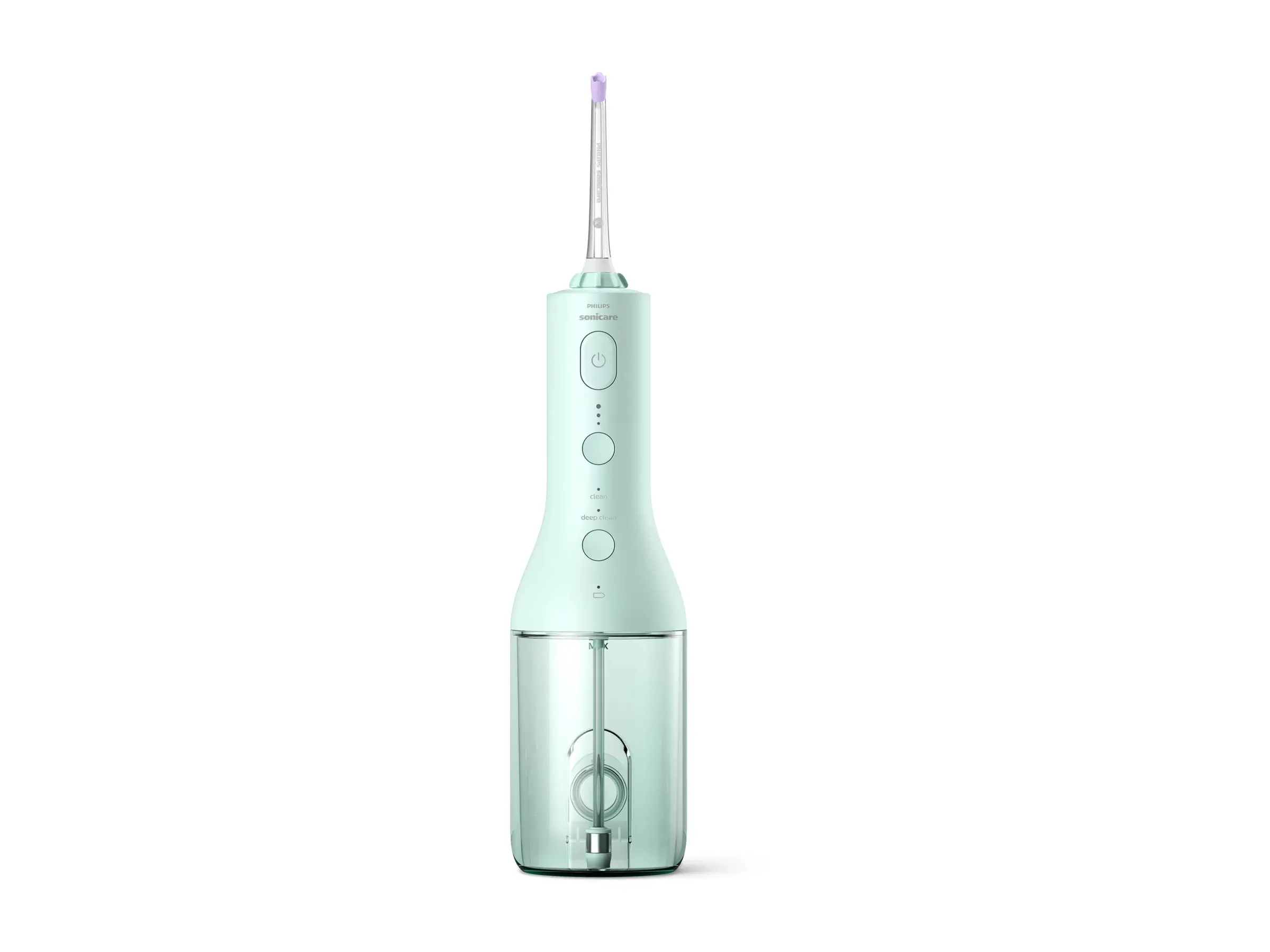 PHILIPS Επαναφορτιζόμενο Power Flosser 3000 2 λειτουργίες καθαρισμού 3 εντάσεις δοχείο 250ml εύκολο στο γέμισμα πράσινο μέντας