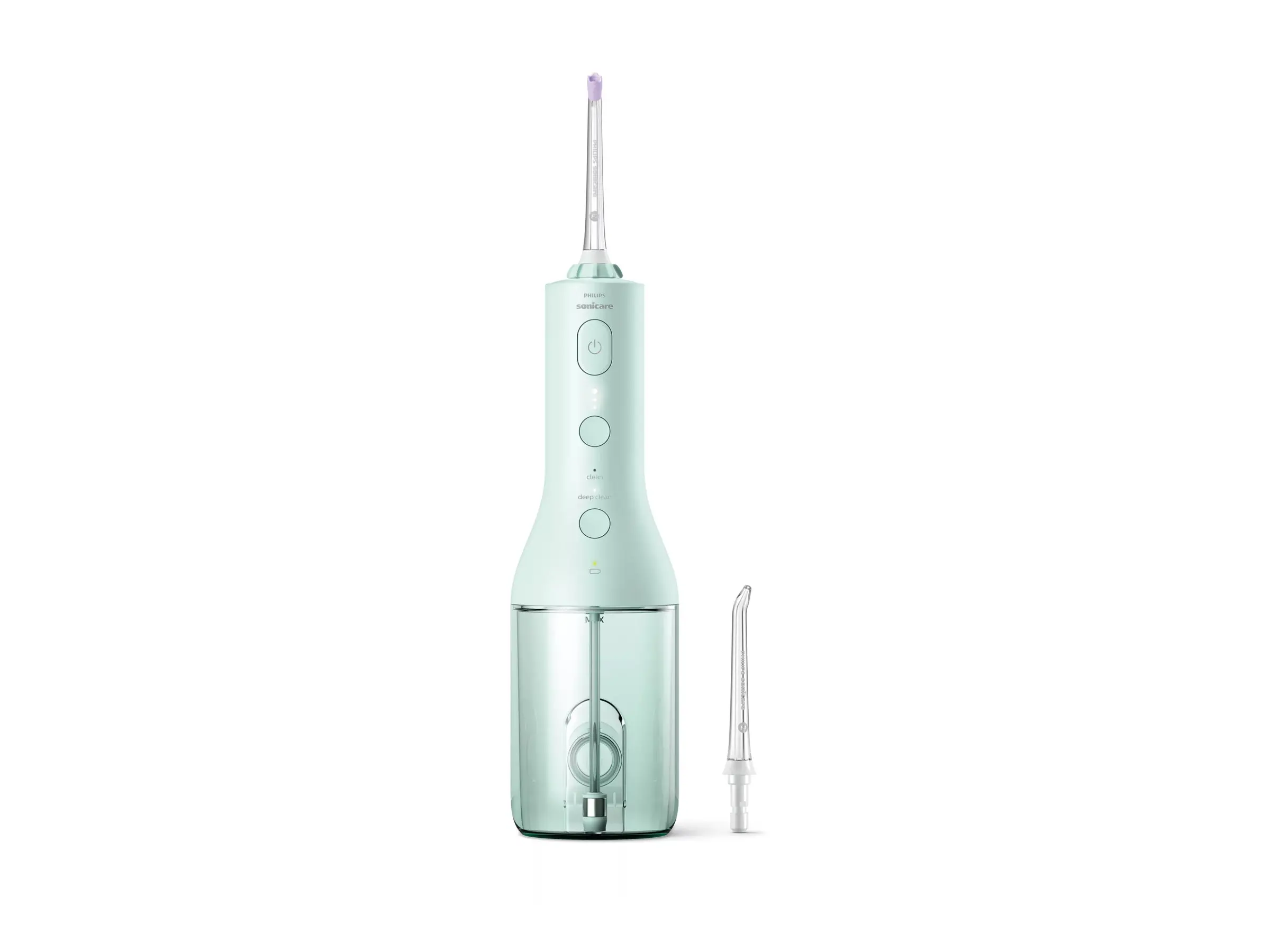 PHILIPS Επαναφορτιζόμενο Power Flosser 3000 2 λειτουργίες καθαρισμού 3 εντάσεις δοχείο 250ml εύκολο στο γέμισμα πράσινο μέντας - image 1
