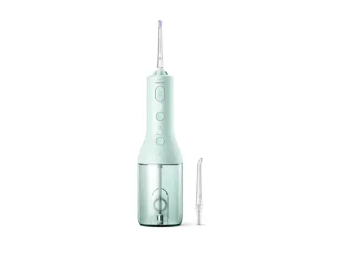 PHILIPS Power Flosser 3000 fără fir 2 moduri de curățare 3 intensități rezervor de 250ml ușor de umplut verde mentă - 2
