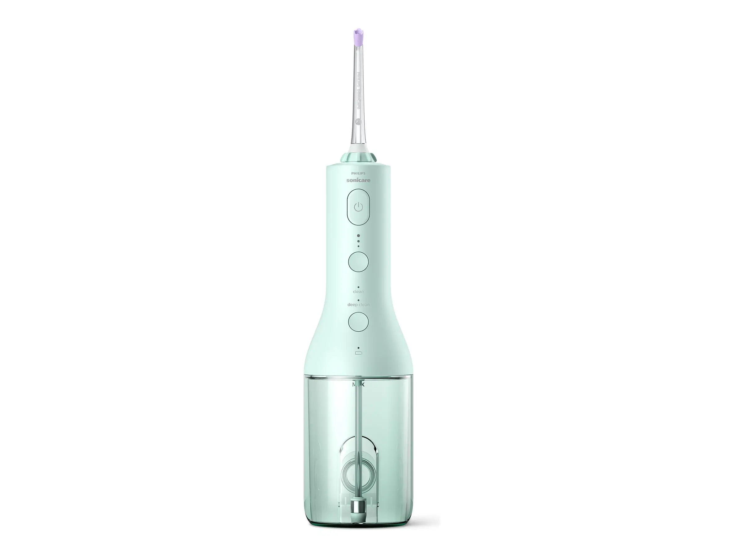 PHILIPS Επαναφορτιζόμενο Power Flosser 3000 2 λειτουργίες καθαρισμού 3 εντάσεις δοχείο 250ml εύκολο στο γέμισμα πράσινο μέντας - image 3