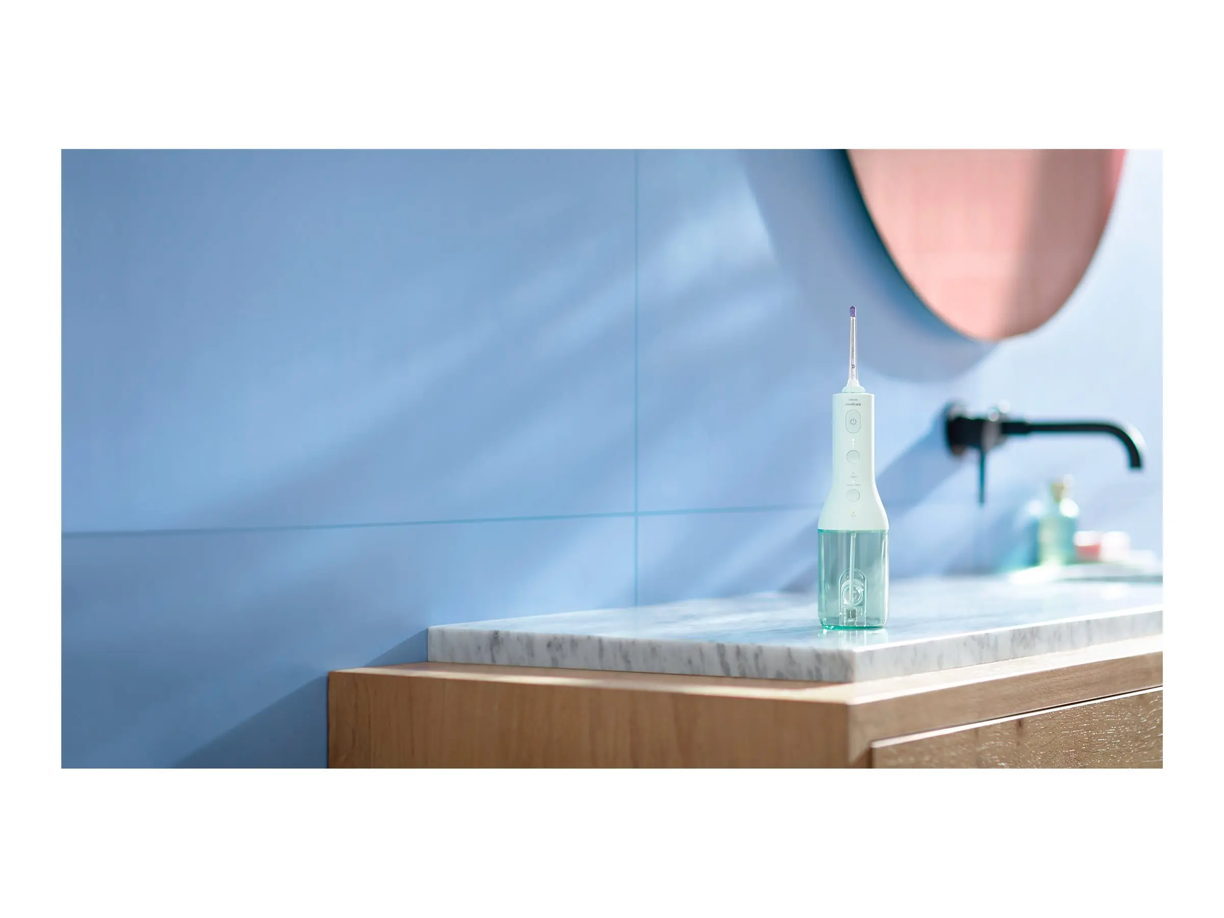 PHILIPS Επαναφορτιζόμενο Power Flosser 3000 2 λειτουργίες καθαρισμού 3 εντάσεις δοχείο 250ml εύκολο στο γέμισμα πράσινο μέντας - image 6
