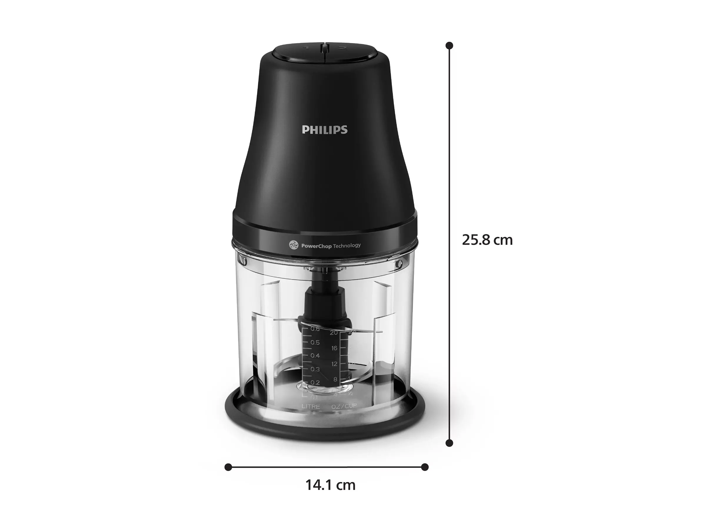 PHILIPS Уред за нарязване Series 3000 450W PowerChop technology купа 1л 2 скорости - image 1