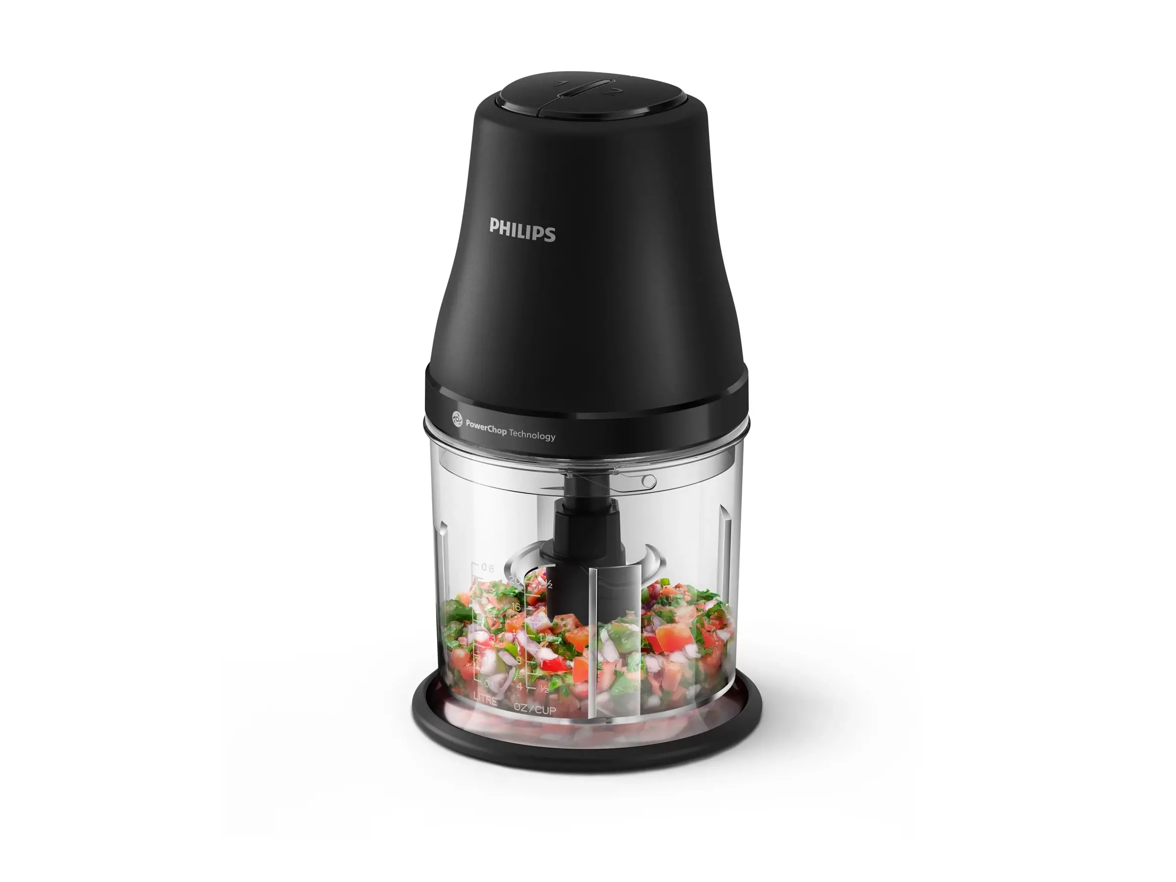 PHILIPS Уред за нарязване Series 3000 450W PowerChop technology купа 1л 2 скорости - image 2