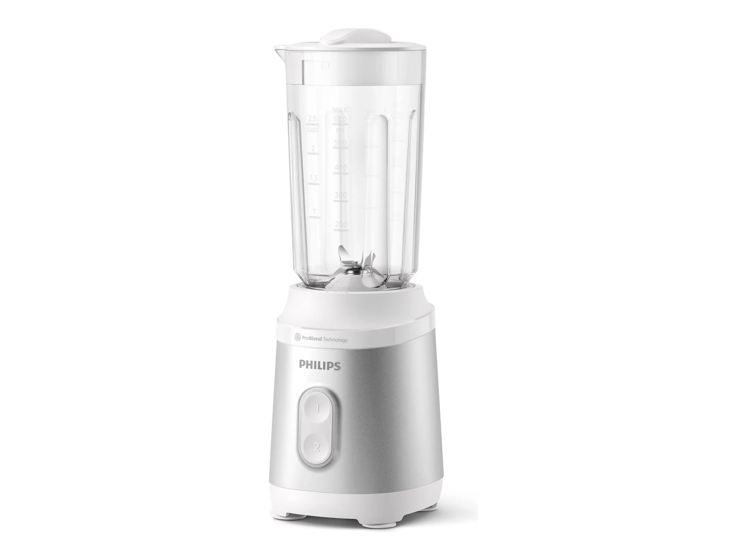 PHILIPS Mini Blender Series 3000 350W ProBlend 2 setări de viteză alb și metal