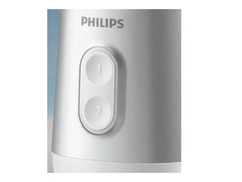 PHILIPS Мини Блендер Series 3000 350W ProBlend 2 настройки на скоростта мелачка за подправки бутилка за път бял - image 2