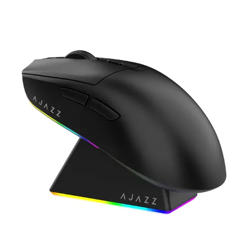 Ajazz професионална геймърска мишка AJ139 V2 MC - Wireless Gaming Mouse - 1K, Magnetic Charging Dock, Black - image 2