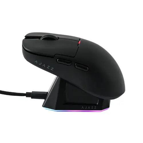 Ajazz професионална геймърска мишка AJ159P MC - Wireless Gaming Mouse - 1K, Magnetic Charging Dock, Black - image 2