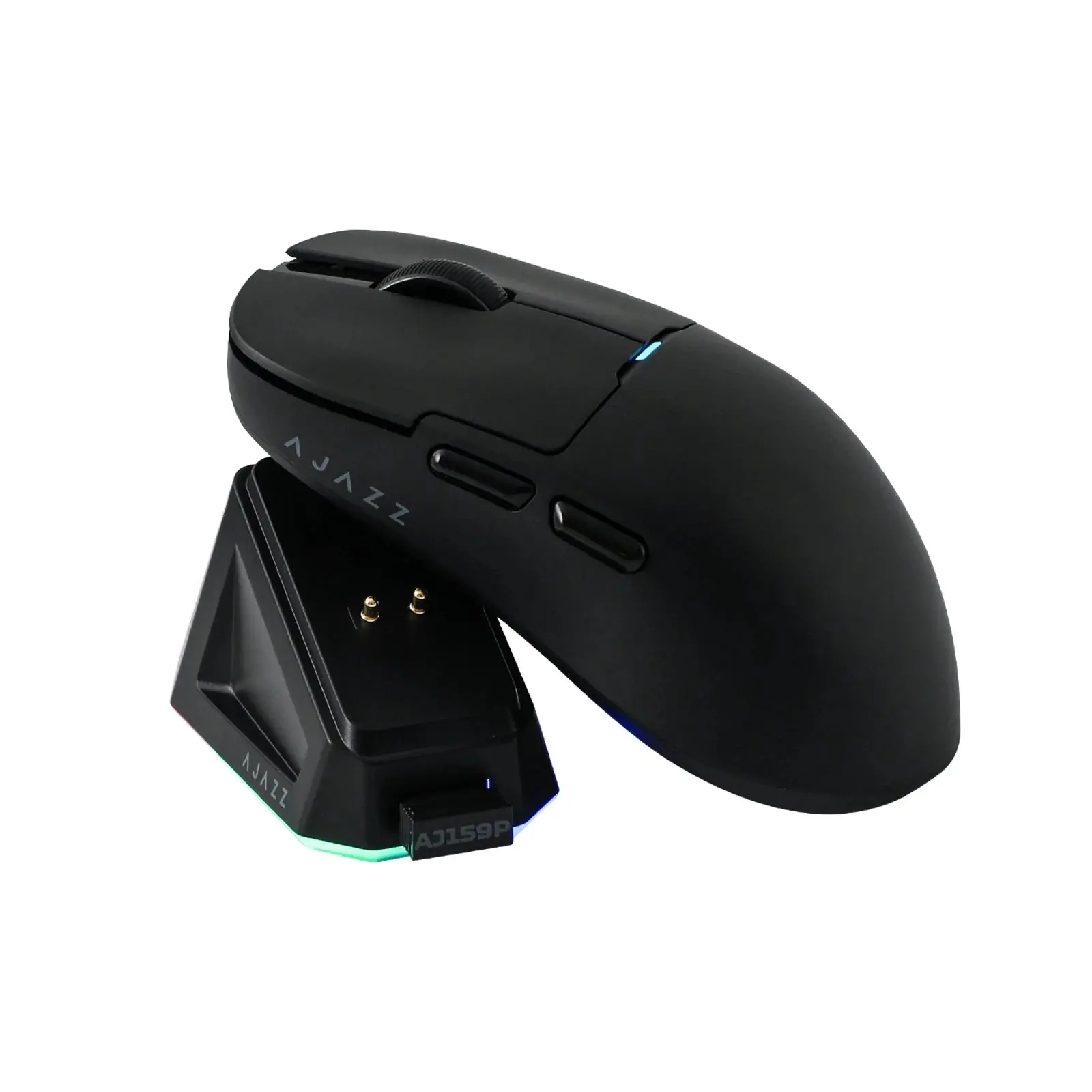 Ajazz mouse profesional de gaming AJ159P MC - Mouse wireless de gaming - 1K, bază de încărcare magnetică, negru - image 3