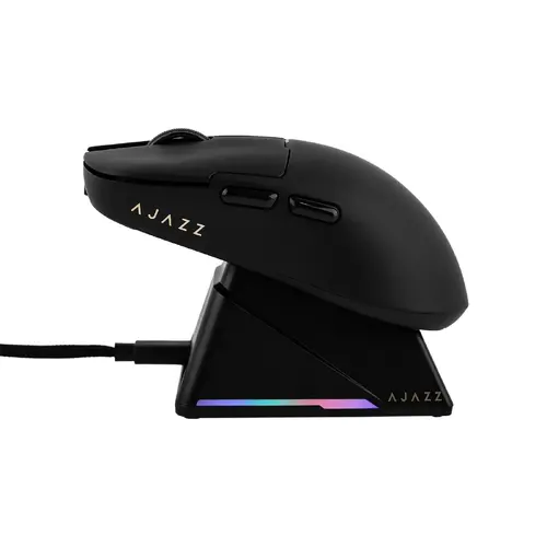Ajazz професионална геймърска мишка AJ159 APEX - Wireless Gaming Mouse - 8K, Magnetic Charging Dock, Black - image 2