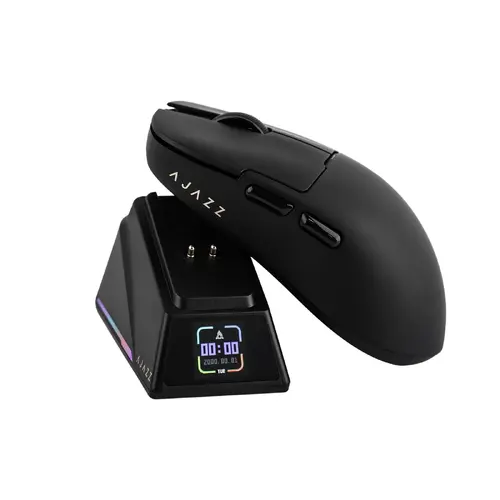Ajazz професионална геймърска мишка AJ159 APEX - Wireless Gaming Mouse - 8K, Magnetic Charging Dock, Black - image 3