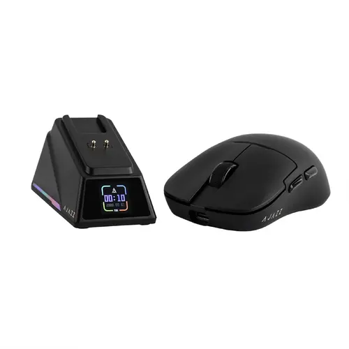 Ajazz επαγγελματικό gaming ποντίκι AJ159 APEX - Ασύρματο Gaming Ποντίκι - 8K, Μαγνητική βάση φόρτισης, Μαύρο - 6