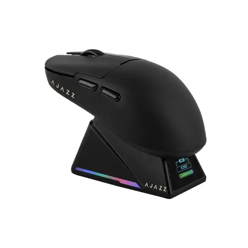 Ajazz επαγγελματικό gaming ποντίκι AJ159 APEX - Ασύρματο Gaming Ποντίκι - 8K, Μαγνητική βάση φόρτισης, Μαύρο - 1