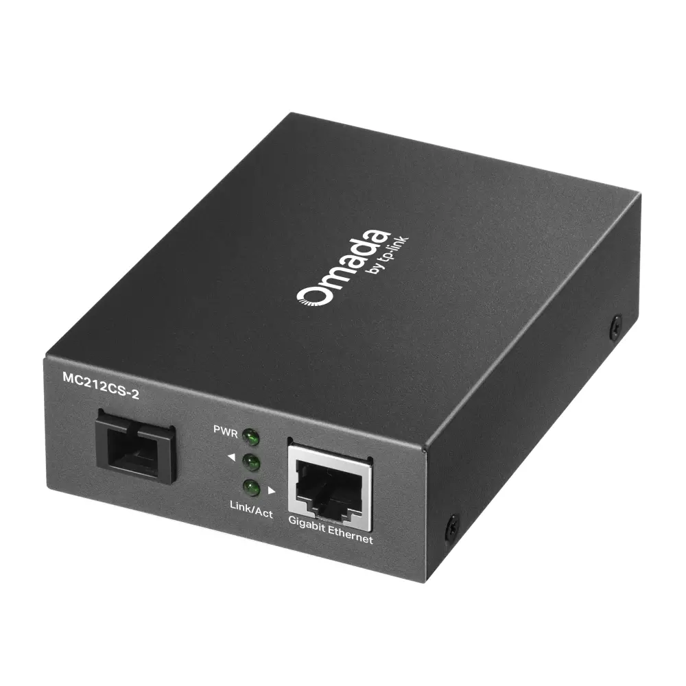 Μετατροπέας TP-LINK MC212CS-2, 1GbE RJ45 σε Gigabit SM SC,Tx1310/Rx1550nm 2 km